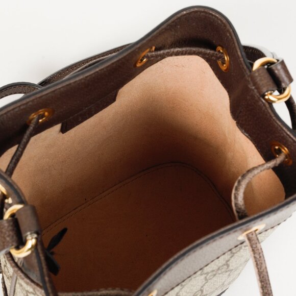 Gucci Ophidia Brown GG Supreme Mini Bucket Bag - Picture 12 of 15